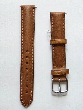 Michele 16mm Saddle Brown Leather Watch Strap, 12-18mm Leather  MS16AA270216